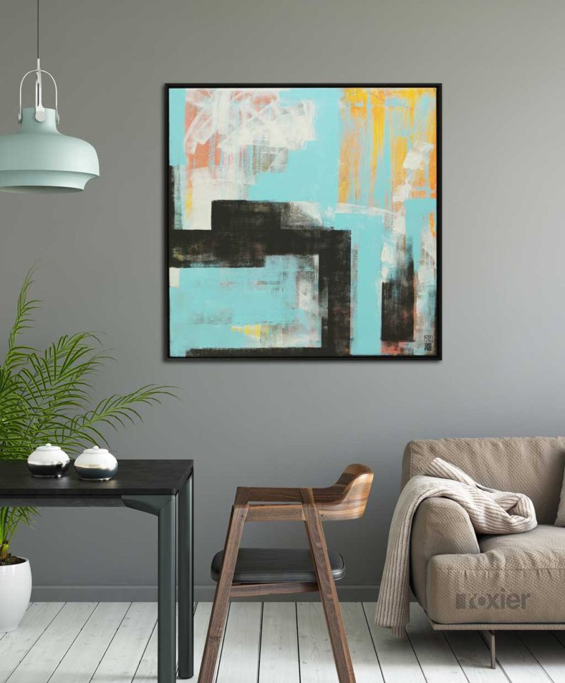 Abstracted City in Blue - Image 2