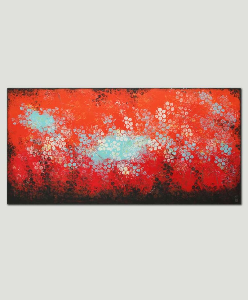 Boiling Bubbles Orange XL - incl. black floating frame - Image 3