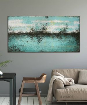Boiling Bubbles Turquoise Horizon Light