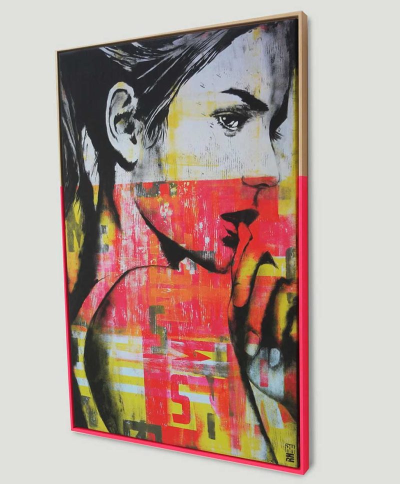 Canvas Print Neon Girl - Image 4