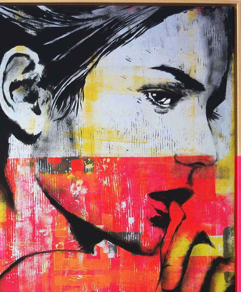 Canvas Print Neon Girl - Image 5