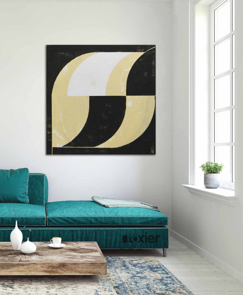 Circle in Circle Black Square - Image 2