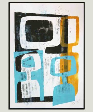 Family Portrait Blue and Black