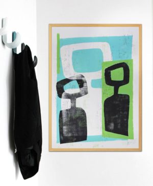 Family Portrait Light Blue Green