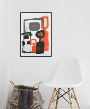 Family Portrait Orange Black