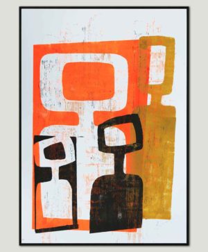 Family Portrait Orange Neon