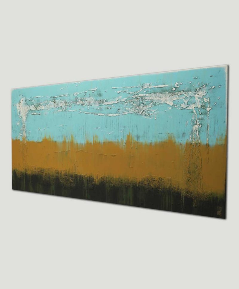 Landscape in Camel & Turquoise XL - Image 4