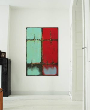 Red over Turquoise