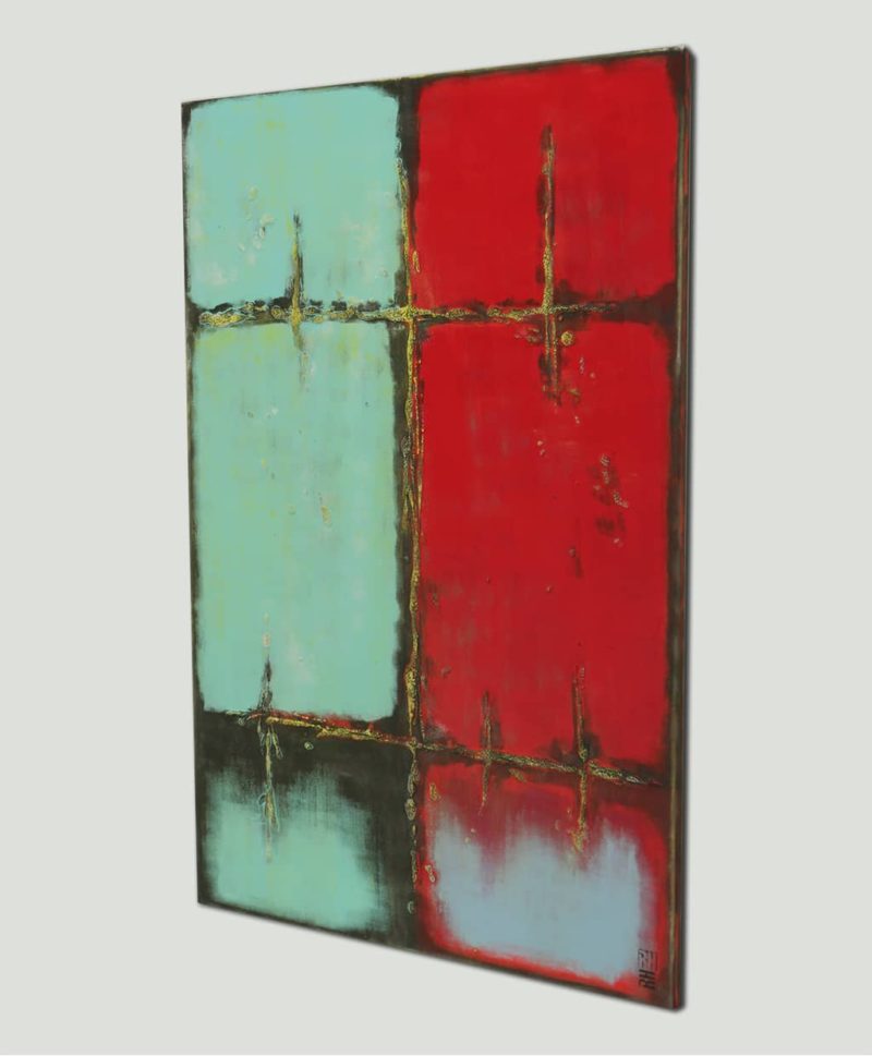 Red over Turquoise - Image 3