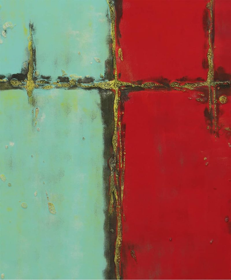 Red over Turquoise - Image 6