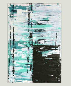 Static Turquoise & White