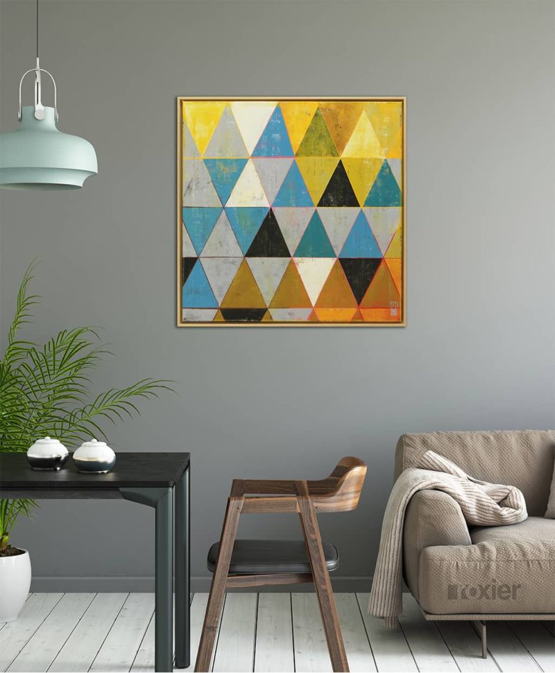 Traffic Triangle Yellow & Camel