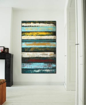 Vertical Panels Dark Blue