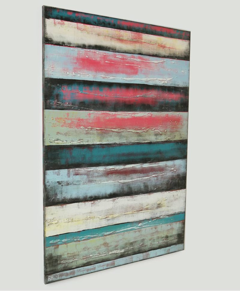 Vertical Panels Warm Red & Blue - Image 3