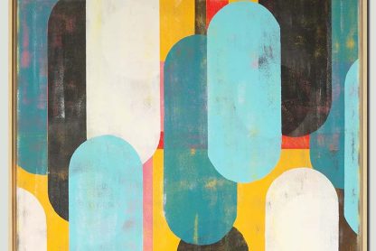 Abstract painting - traffic pink square