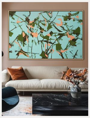 Abstract painting - in blue - Fragments of blue